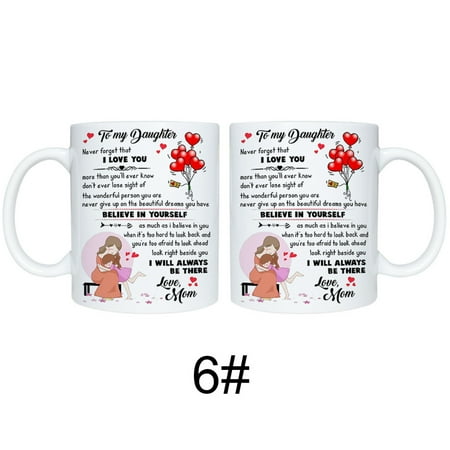 

Journey 11oz Mother and Daughter Mug with Large Capacity Ceramic Coffee Cup Mom Gift from Daughter Birthday Mothers Day(6#)
