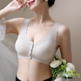 thumbnail image 6 of NIEWTR Front Closure Bras for Women No Underwire Comfortable Full Coverage Front Closure Bralettes Wireless Wirefree Everyday Bras Complexion(Grey,3XL), 6 of 9