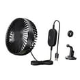 thumbnail image 4 of Kuntesetty USB Car Cooling Fan Air Circulation Fan Compact Universal Portable Rotatable 12V Black, 4 of 9