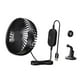 thumbnail image 4 of Ventilador de automóviles USB 3 velocidades Copa de succión ajustable Monte , compacto, ventilador de circulación de aire de 12 V 24 V para RV Negro, 4 of 8