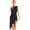 Black, variant on Women Sleeveless Cutout Latin Dance Leotard Mesh Patchwork High Low Lyrical Dance Dress White XL