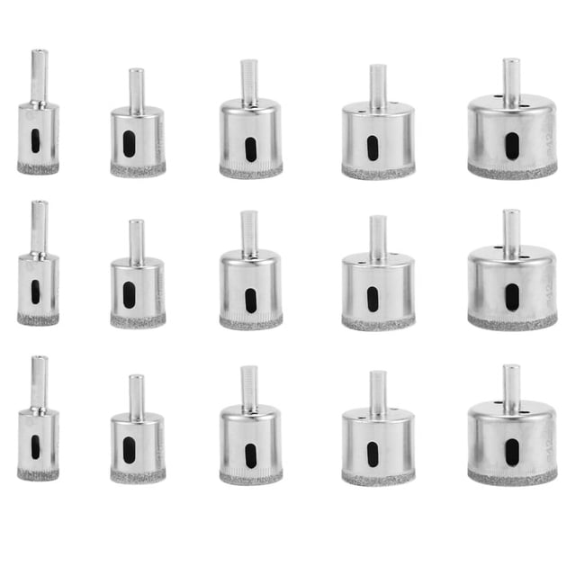 15X 20-42mm Hole Saw Juego de Brocas para Corte de Granito de Mármol de Azulejo de Vidrio