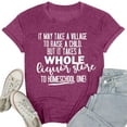 thumbnail image 1 of Mefallenssiah Tee-shirt à Manches Courtes Décontracté à Col Rond et à Imprimé Lettre pour Femmes, 1 of 4