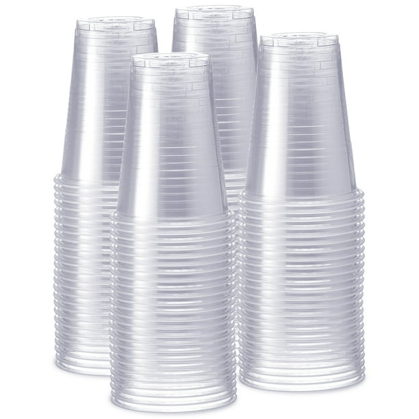 Comfy Package [240 Pack 16 oz.] Clear Disposable Plastic Cups Cold Party Drinking Cups
