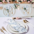 thumbnail image 2 of Blue Floral Cloth Napkins, Garden Petals Flower Botanical Tree Branch Washable and Reusable Dinner Napkins Set of 8, Table Napkin for Kitchen Party Birthday Wedding Hotel Housewarming 20"x20", 2 of 8