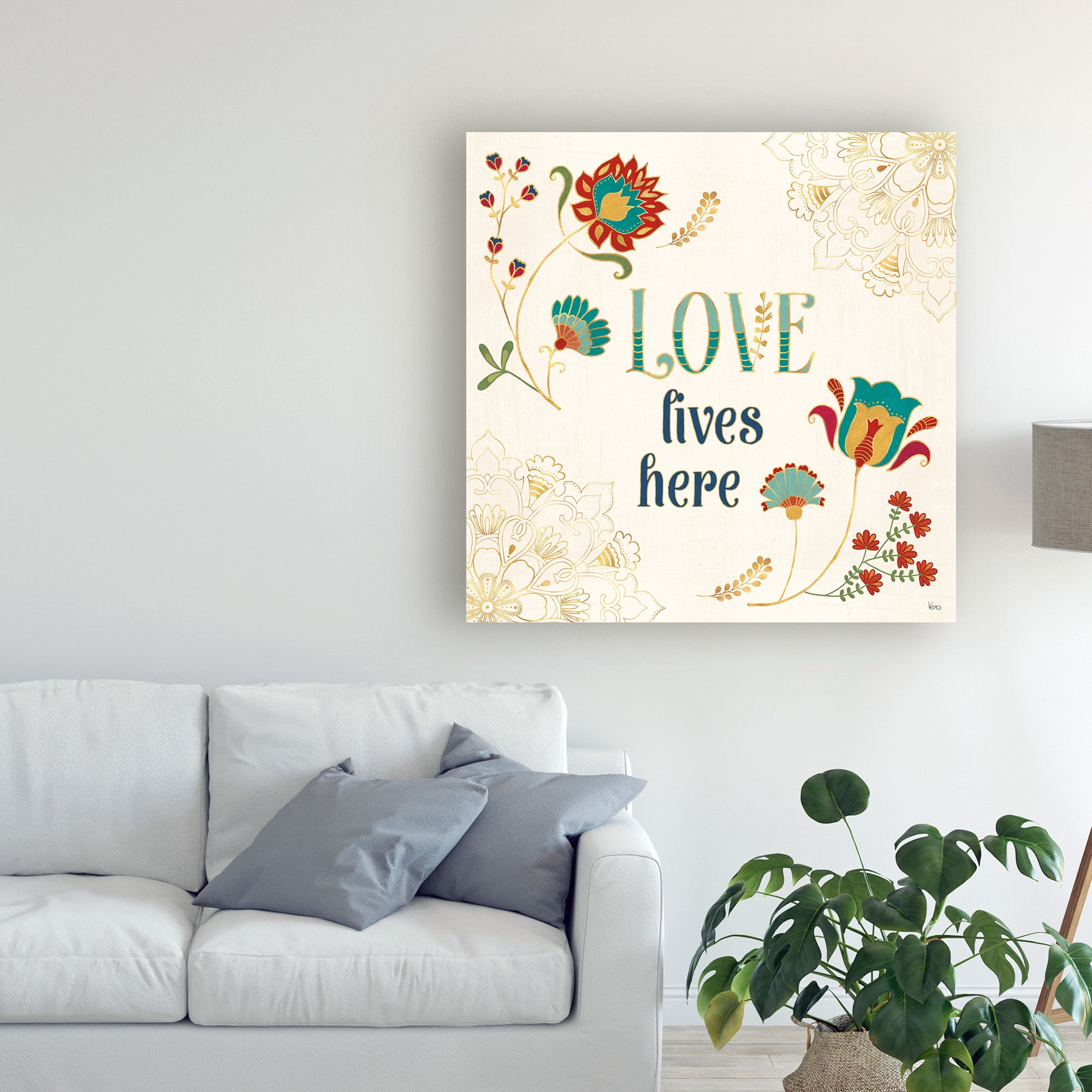 Trademark Fine Art 'Folk Floral 5' Canvas Art by Veronique Charron