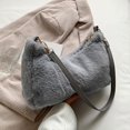 thumbnail image 4 of Bolso de hombro esponjoso Salvador gris para cosméticos Otoño Invierno, 4 of 8