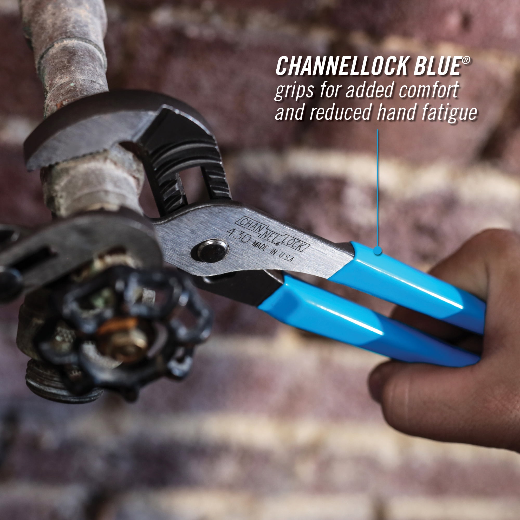 CHANNELLOCK 10-inch Straight Jaw Tongue & Groove Pliers, 2-inch Jaw Capacity, Made in USA (430)