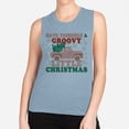 thumbnail image 2 of Groovy Little Christmas Women's Muscle Tank X-Large Stonewash Denim, 2 of 5
