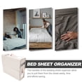 thumbnail image 3 of OULII Beige Foldable Bed Sheet Storage Container with Cardboard Design for Home Use, 3 of 4