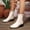 Beige, variant on Booties for Women Winter Fashion Comfortable Square Toe Ankle Boots Dressy Block Heel Chunky Booties with Back Zipper 2026 Coffee 37
