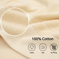 thumbnail image 4 of Unique Bargains 100% Combed Cotton 8 Piece Towel Set Soft 600 GSM Luxury Absorbent Champagne, 4 of 8