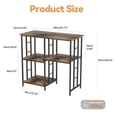 thumbnail image 5 of Lanzxjv 4-Tier Bakers Rack, Adjustable Shelves Kitchen Storage Rack, Microwave Oven Stand Table, Mini Fridge Stand for Kitchen Living Room Office, 5 of 7