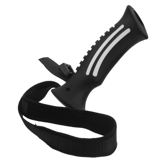 FOMIYES Ergonomic Black Walking Stick Handle with Wrist Strap for Enhanced Grip on Outdoor Trekking Poles