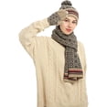 thumbnail image 2 of LINLIN Hat Gloves Scarf Set for Women, 3 Pieces Winter Warm Knitted Scarf Hat and Gloves Set Men & Women's Soft Stretch Hat Scarf and Mitten Set, 2 of 6