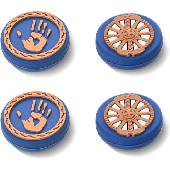 TRAHOO-PS5 Controller Thumb Grips, Soft Silicone Joystick Covers Compatible with Nintendo Switch Pro Controller, PS4, PS5, Xbox Controllers - God of War Theme