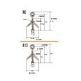 thumbnail image 4 of maskred Screw Circular Hole Stainless Steel Airfoil Nut Rustproof Small Lightweight Bolts Nuts Marine Kayaking Silver M8, 4 of 6