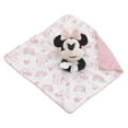 thumbnail image 3 of Disney Minnie Mouse White, Pink, and Aqua Lovey Security Blanket, 3 of 5