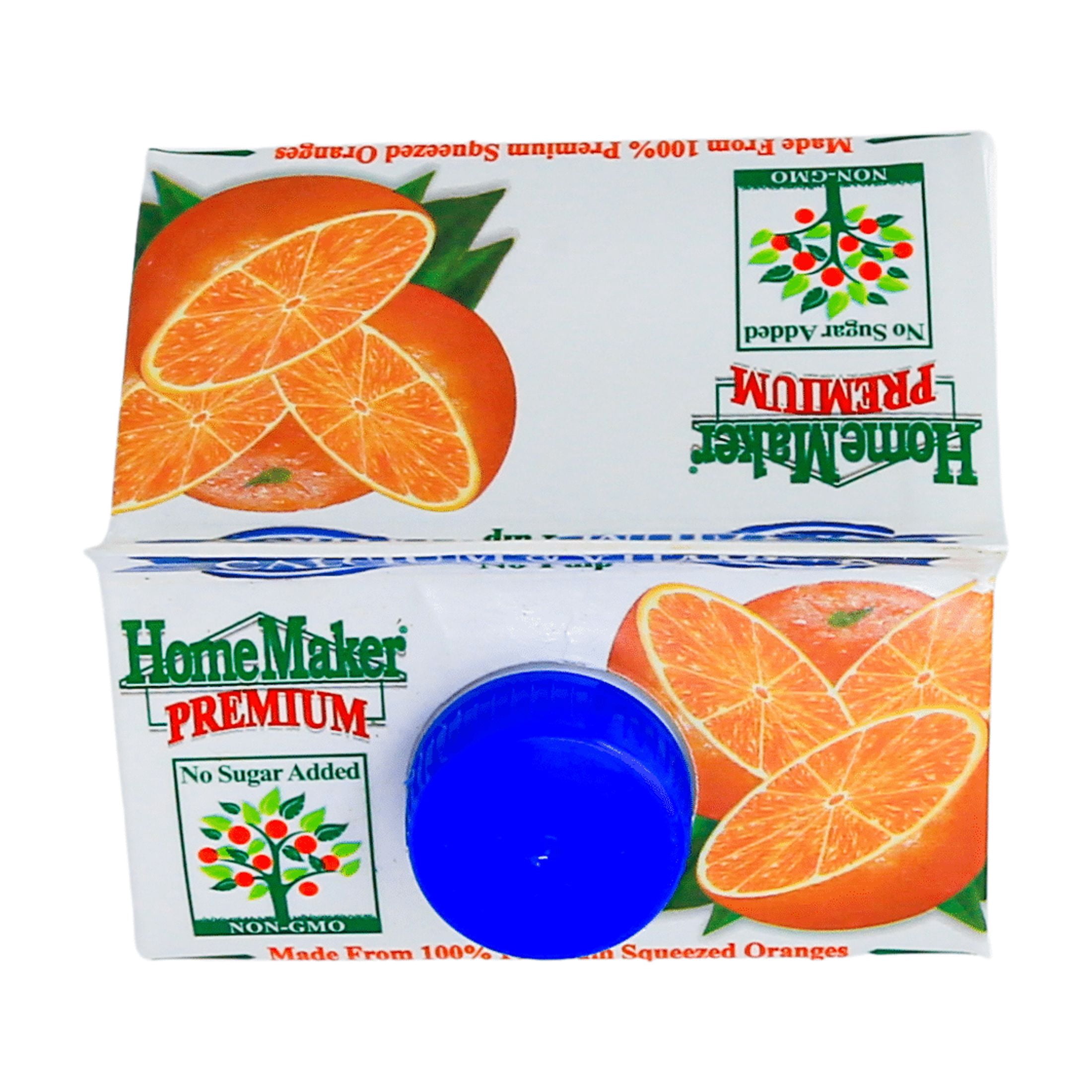 HomeMaker, 100% Premium, Calcium & Vitamin D Orange Juice, Refrigerated Light 59 fl oz Carton Box