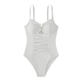 thumbnail image 3 of Aobny Padded Womens Bathing Suit Beige Long Torso Women's Swimsuits Bikini Monokini Bathing Suits for Women, 3 of 4