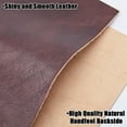 thumbnail image 4 of 8 x 8 Inch Genuine Leather Fabric Sheets Glossy Full Grain Leather Sheet Cowhide Leather Scrap Crafts Flat Leather Pieces Square for DIY Crafts Bracelets Jewelry Making Coconut Brown Brown DIY, 4 of 9