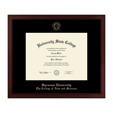 Framerly - SU Arts and Sciences Diploma Frame with Black Mat