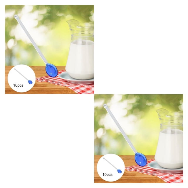 Advancent 10x Glass Teaspoons Dishwasher Safe Stirring Spoon for Stirring Coffee Bar Type7 NO7
