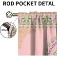 thumbnail image 5 of Boho Jacquard Rod Pocket Blackout Curtains, Retro Mandala Texture Light Filtering Window Drapes for Girl Bedroom, Privacy Window Treatments for Living Room Bathroom Home Room Decor-W42xL54in, 5 of 6