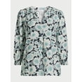 thumbnail image 5 of Time and Tru Women’s Double Cloth Peasant Top with Long Sleeves, Sizes XS-XXXL, 5 of 5