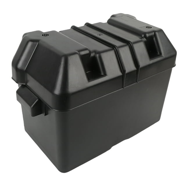 12V RV Battery Box, Snap on Robust Structure Marine Battery Box for Batteries Smaller Than 325x195x185mm