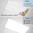 thumbnail image 4 of 4 Pack Sunflowers Fluorescent Light Covers for Ceiling Lights Summer Floral Plant Leaves Grey Wood Grain Painting Magnetic Ceiling Light Covers Overhead Light Filters for Office Classroom Home, 4 of 9