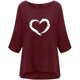 thumbnail image 3 of Camiseta holgada de manga 3/4 con cuello redondo y estampado a la moda para mujer Pompotops  FGAJ4240, 3 of 3