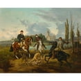 thumbnail image 3 of Juliusz Kossak 24x20 Black Modern Framed Museum Art Print Titled - Hunting Scene in Radziejowice (1866), 3 of 5