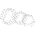 thumbnail image 5 of Sorbus® Floating Hexagon Shelves - Wall-Mounted Geometric Metal Wall Décor for Photos, Collectibles, Plants, and More, (Set of 3, WHITE), 5 of 9
