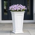 thumbnail image 2 of Algreen Covington Planter, Self-Watering Planter, Tall Square Taper, 27-In. Height by 14-In., White, 2 of 7