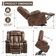 thumbnail image 6 of Power Lift Chair Recliner for Elderly with Heated and Massage, Breathable Leather, USB-A & USB-C, Cup Holder, 6 of 6