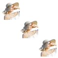 thumbnail image 3 of Sombrero flexible de ala grande Sonducket para mujer plegable de paja ecológica beige, 3 of 6