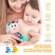 thumbnail image 2 of Sonajeros para bebés de 0 a 6 meses, juego de 2 sonajeros para bebés de 0 a 6 meses, sonajero de peluche suave con agarre manual, sonajero para bebé, accesorio de viaje sensorial con sonido chirriante, 2 of 5