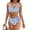 Multicolor, variant on Women's High Waisted Bikini Sets Matel Tummy Control Swimsuits V Neck Twist Front Bathing Suit