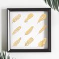 thumbnail image 5 of 9pcs 1.6x1.6 Inch Bird Feathers Stickers Plume Theme Stickers Self Adhesive Gold Metal Stickers Realistic Feather Metal Stickers for Scrapbooks DIY Crafts Phone Decoration for DIY, 5 of 9