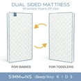 thumbnail image 5 of Simmons BeautySleep Kids Radiant Diamond Extra Firm Crib And Toddler Mattress, GREENGUARD Gold Certified, Sustainably Sourced Fiber Core, Waterproof, White/Blue, 5 of 14