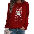 thumbnail image 1 of Bellella Sweat-Shirt pour Femmes Manches Longues Pull de Noël Imprimé Flocon de Neige Sweat-Shirts de Noël Col Rond Ample Tops Femmes Rouge Vin TG, 1 of 2