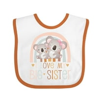 Inktastic Little Sister Newborn Baby Girls’ Boys or Girls Baby Bib