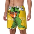 thumbnail image 1 of Balery T-Rex Playing Football Bañador para hombre, shorts de playa de secado rápido con entrepierna y forro de compresión-Medium, 1 of 6