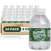 Spring Water Bottles 24 Pack -  Recyclable Disposable 8 oz Mini Bottle Water