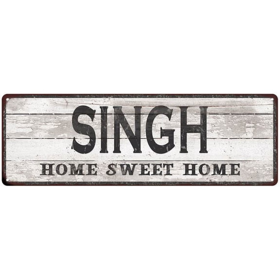 SINGH Home Sweet Home Country Look Gift 6x18 Metal Sig 206180045230
