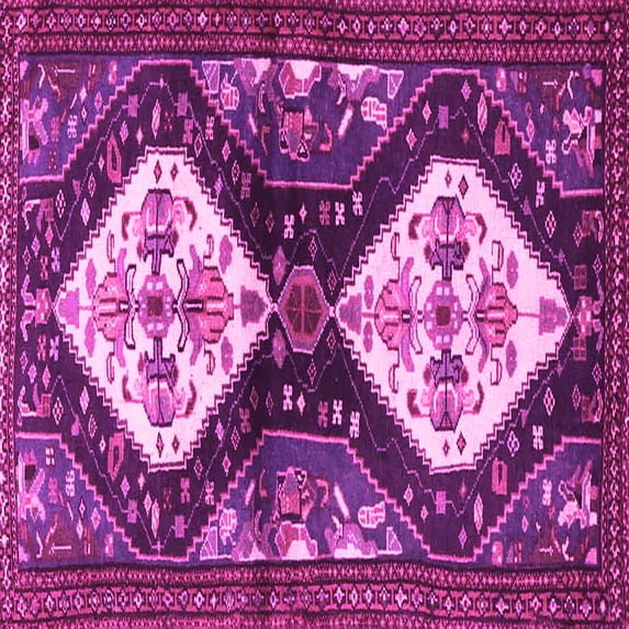 Ahgly Company Indoor Square Persian Pink Traditional Area Rugs, 3' Square