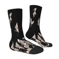 thumbnail image 2 of Goofa Japanese White Crane Printed Men's Crew Socks, Soft Durable Breathable Moisture-Wicking with Odor Control Cotton socks, 2 of 9