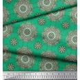 thumbnail image 2 of Soimoi Cotton Cambric Fabric Artistic Flower Mandala Print Fabric by The Yard 42 Inch Wide, 2 of 3