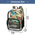 thumbnail image 4 of Large Clear PVC Backpack Heavy Duty See Through Backpack for Adults Work Travel, Bird & Bloom Printed 12L, 4 of 8